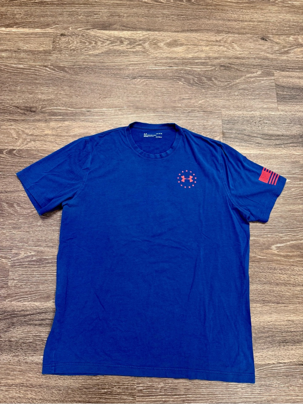 Under Armour Freedom HeatGear Betsy Ross Flag Tee Blue LG Patriotic